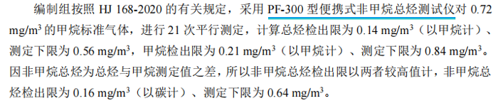 《固定污染源廢氣總烴、甲烷和非甲烷總烴的測定便攜式催化氧化-氫火焰離子化檢測器法》